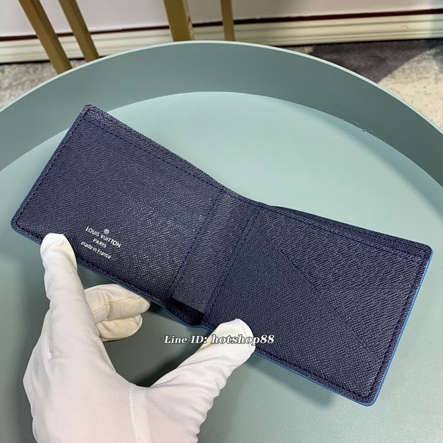 路易威登LV錢包 M30383 午夜藍 MULTIPLE錢夾 LV男士對折短夾錢包 xxlv2265